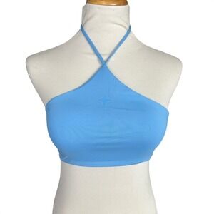 NWT Free People x Toast Swim Women's Signature Apex Bikini Top Sky Blue Size‎ M